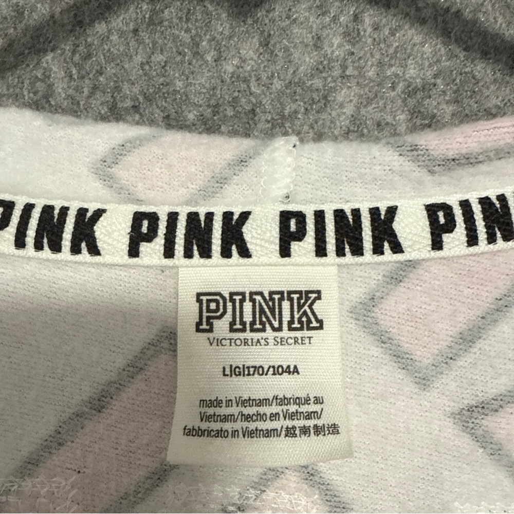 VICTORIA'S SECRET PINK GRAPHIC HOODIE FASHION SHOW FULL ZIP size L - Picture 4 of 12